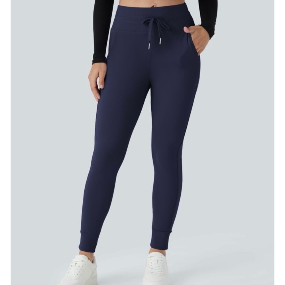 NWT Halara Size Small SoftlyZero Plush High Waisted Joggers Pants Blue Athletic
